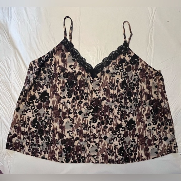 Torrid Women's Plus Size 3 Chablis Lace Trim Cami Top Animal Print - Picture 13 of 14